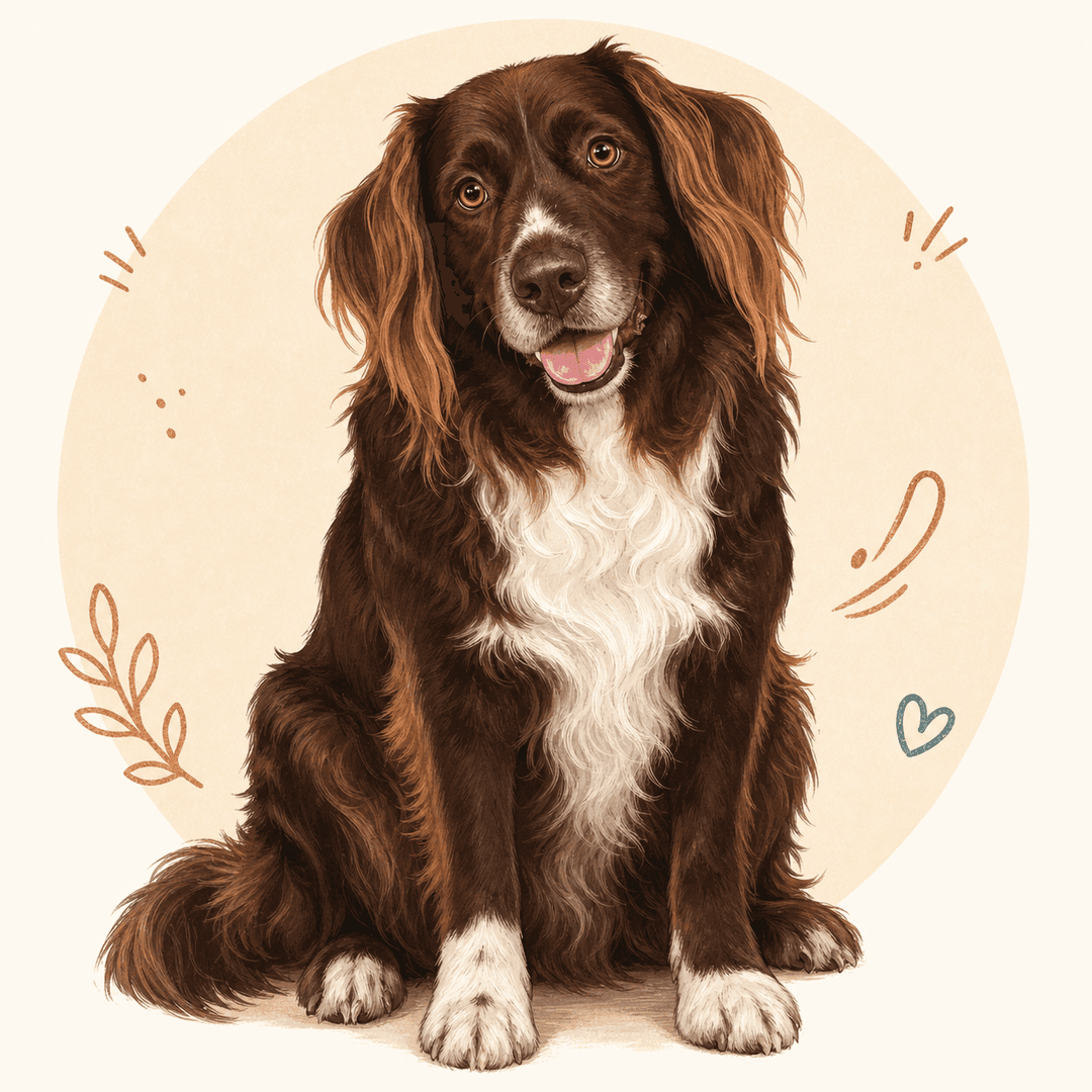 Wuppy, a friendly brown-tricolor Australian Shepherd